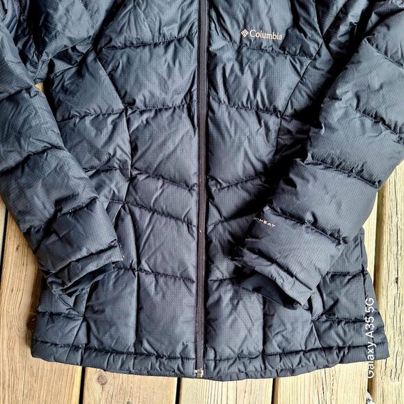 Columbia Womens Down Omni-Heat Insulated Hooded Puffer Jacket W/ Faux Fur Trim - Picture 4 of 15